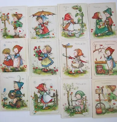 Vintage Lot Of 12 Assorted Occasion Greeting Cards Anne Liese Bible Quotes USA • $12