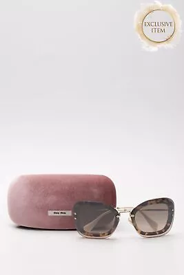 RRP €341 MIU MIU Butterfly Sunglasses Tortoiseshell Gradient Mirrored Lenses • £44