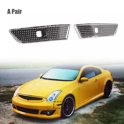 Fit 2003-07 INFINITI G35 Couple Pair Front Halogen Clear Lens Side Marker Lights • $11.87