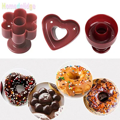 £3.47 • Buy 3 Shape Donut Maker Cookies Cutter Pastry Pudding Cake Decor Diy Mold Mould Tool