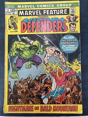 Marvel Feature 2 Giant Size 2nd Team Appearance The Defenders Bronze Age 1972 • $14.99