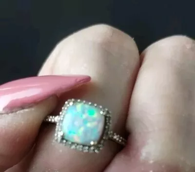 10k Gold Opal And Diamond Ring • $275