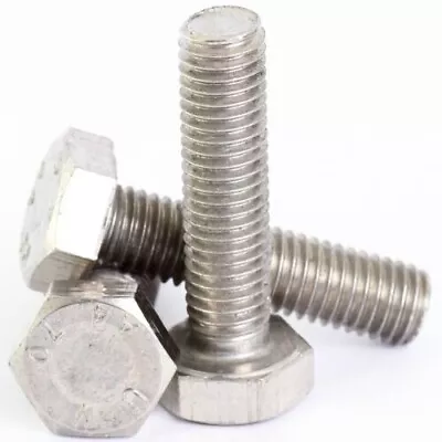 £0.99 • Buy M4,m5,m6,m8 Hexagon Head Fully Threaded Set Screws A2 Stainless Steel Bolts 