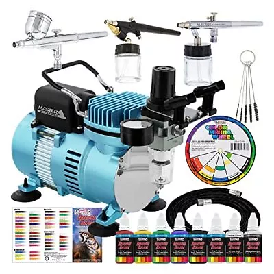 Professional Cool Runner II Dual Fan Air Compressor Airbrushing System Kit With  • $202.14