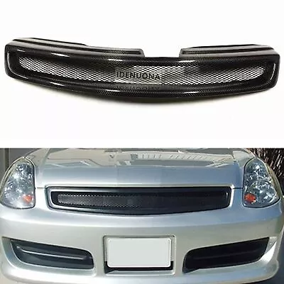 Carbon Fiber Front Bumper Grille Mesh For Infiniti G35 2003-2004 Sedan Skyline • $180.04