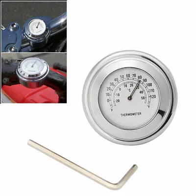 Motorcycle Windshield Windscreen Mount Thermometer Fit Harley 7/8 -1  Handlebar • $10.15