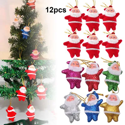 12pcs Christmas Tree Santa Claus Hanging Ornament Xmas Home Bauble Decoration • $7.79