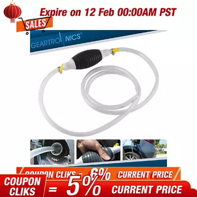Fit Gas Gasoline Petrol Siphon Hand Pump Portable Manual Car Fuel Transfer Pump! • $4.79