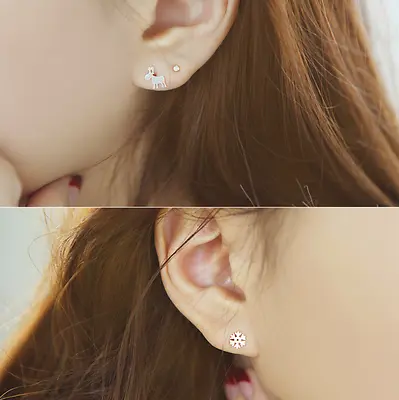 $1.99 • Buy Fashion Woman's REAL S925 Sterling Silver Cute Earring Stud Gifts