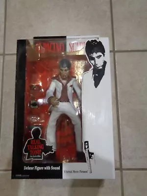 Mezco Toy Al Pacino Scarface Deluxe Figure With Sound 9 Movie Phrases Sealed • $70