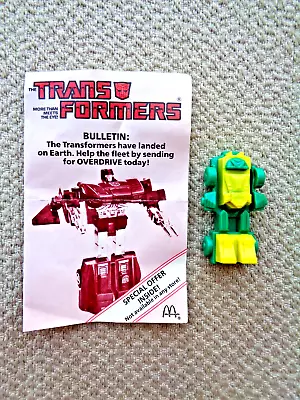 McDonald's 1985 Regional Transformer Happy Meal W/ Insert • $69.95