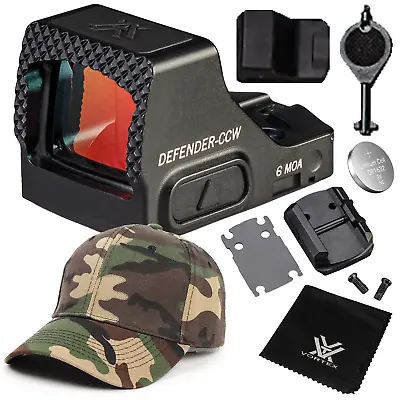 Vortex Optics Defender-CCW 6 MOA Red Dot With Free Camo Forest Hat Bundle • $249.99