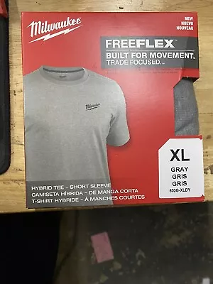 Milwaukee Men's X-Large Hybrid Work Short Sleeve Crew Neck T-Shirt Gray 603G-XL • $20.99