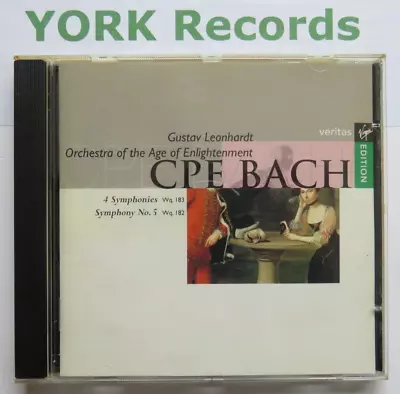 C.P.E. BACH - Symphonies LEONHARDT Orch Of Age Of Enlightenment - Ex CD Virgin • £4.99