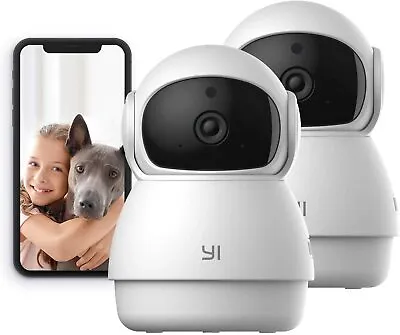 YI 2PC Pan-tilt Dome Guard Indoor Wireless Security IP Camera Baby Dog Cat 2.4G • $27.92