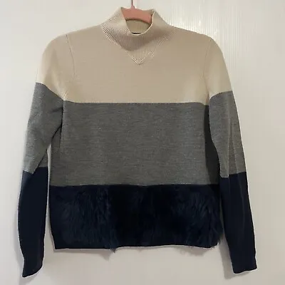 J. Crew Collection Women's XS Merino Wool Color Block Sweater F5363 • $19.80