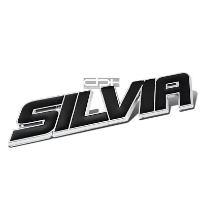 Fit Silvia S13 S14 S15 Metal Bumper Trunk Grill Emblem Decal Logo Badge Black • $7.28