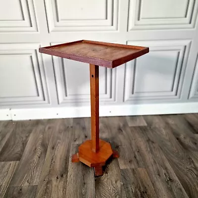 Vintage Tall Rectangular Wooden Telephone Table Night Plant Stand - Pine • £59.99