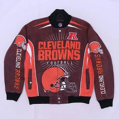 C2682 VTG NFL Cleveland Browns Football Jacket Size M • $24.99