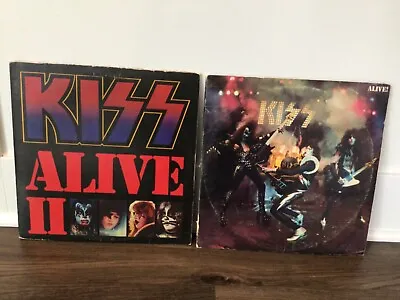 £12.35 • Buy KISS-Set Of 2 Records/Vinyl-Alive/Alive 2-Aucoin/Casablanca-Ace Frehley