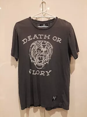 Sailor Jerry  Death Or Glory  Black T Shirt Original Size S RARE Made In USA • £31.06