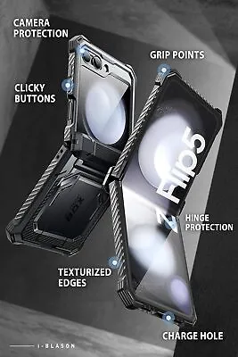 $35.99 • Buy For Samsung Galaxy ZFlip5 / ZFlip4, I-Blason FullBody Case W/ Holster Clip Cover