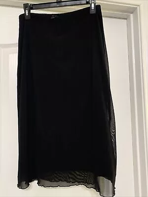 Women's Shein Solid Black Column Straight Silhouette Maxi Skirt Size Large • $2