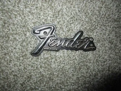 Vintage1970s-80s Fender Case Or Amplifier Logo -Metal- Made In USA Plate CLEAN! • $45
