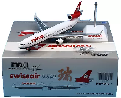Jc Wings Swissair Asia Mcdonnell Douglas Md-11 1:200 Diecast Lh2swr147 In Stock • $129.20