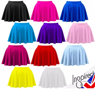 Girls Spandex Circle Skirt Ballet DANCE School Skirt Dancewear • £11.99