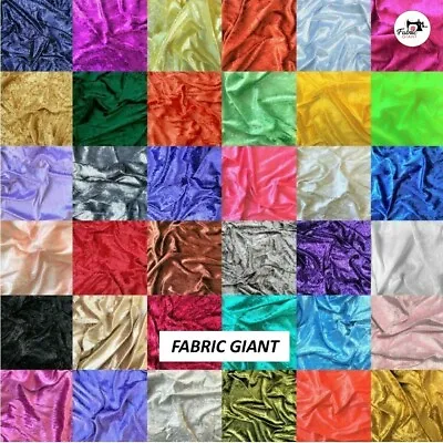 £0.99 • Buy Crushed Velvet Fabric Upholstery Material Premium Stretch Craft 150cm Wide