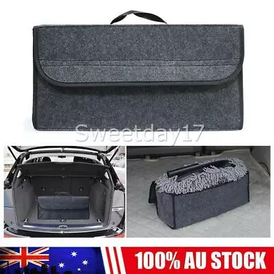 Car Boot Tidy Bag Storage Box Collapsible Trunk Organiser Travel Holder Grey OZ • $16.25