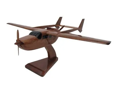 Cessna 337 Skymaster Mahogany Wood Wooden Private Pilot Airplane Aviation Model • $179.95