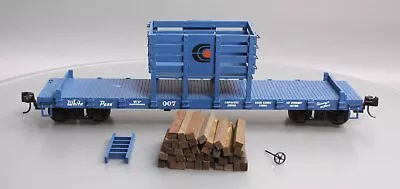 G Scale White Pass Flat Car W/ Wood Load #007 EX • $65.64