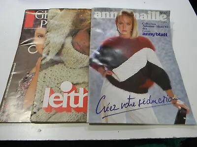 Three Vintage Knitting Magazines Leithen / Georges Picaud / Anne Blatt 70s 80s • $20