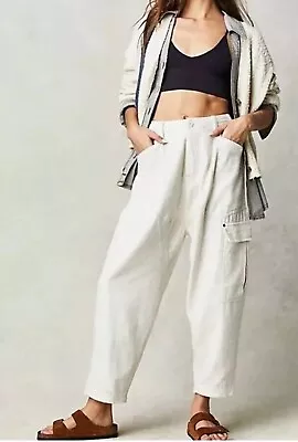 Free People Bay To Breakers Harem Pants In Ivory/cream S BNIP NEW £128 • $60.98