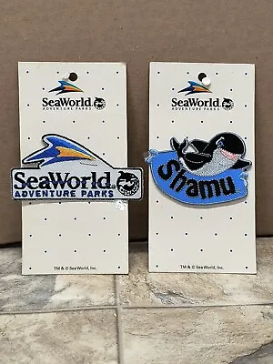 2 New Vintage Shamu Sea World Theme Park Iron-On Patch.  • $10.99