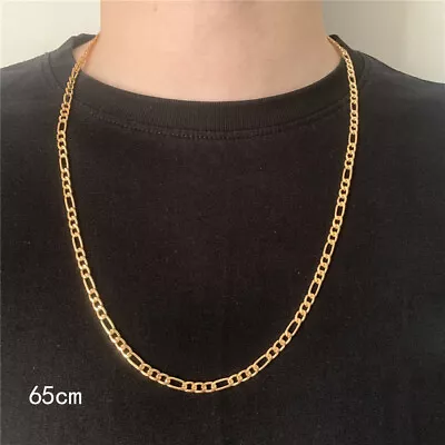 Necklace For Men Punk Silver Gold Color Stainless Steel Long Necklace Hip Hop ~ • $1.99