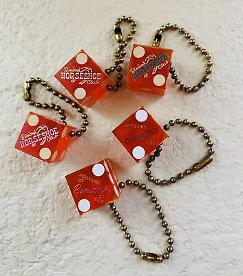 $7 • Buy 5 Las Vegas Dice Keychains Binion’s, Horseshoe Casinos At Least 40 Years Old