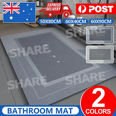 Super Absorbent Bath Floor Mat Floor Mat Soft Quick-Drying Non-Slip Diatom Mud • $15.95