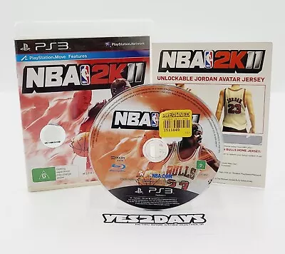 NBA 2K 11  Ps3 Game PlayStation 3 Complete With Jordan Jersey Avatar • $9.95