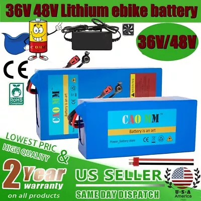 $119.99 • Buy 36Volt 48Volt Lithium EBIKE BATTERY 200W-1500W Electric Scooter Bicycle Motor US
