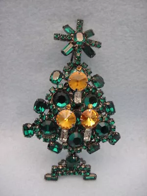 Vintage   Larry Vrba Stunning Christmas Tree Pin • $195