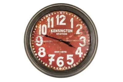 Watch Big Round Red Station Kensington Wall 58 CM Diameter • £66.59