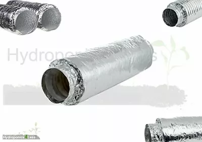 Grow Room Hydroponics Ducting Flexible Inline Fan Silencer 4  5  6  8  10  12  • £17.99