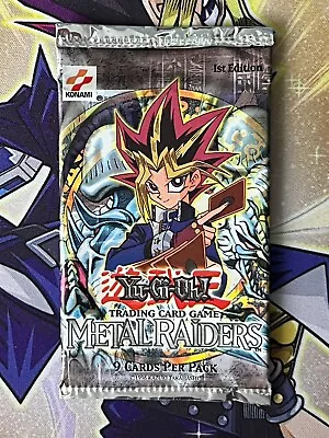 Yu-Gi-Oh Metal Raiders 1st Edition Booster Pack Factory Sealed NA Print • £140