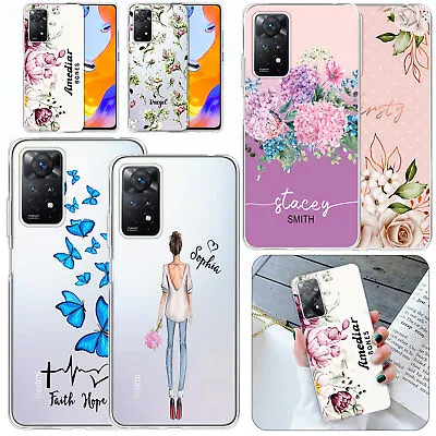 Floral Personalised Phone Case Cover For Xiaomi 14 Mi 13 Redmi Note 11 10 12 Pro • £5.27