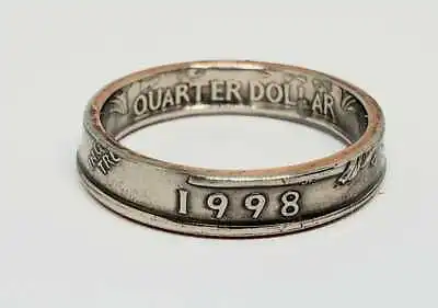 BIRTH YEAR US QUARTER Handmade Coin Ring Size 4-12 1965 - 1980 THIN BAND • $19.99