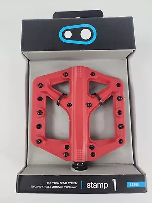 Crank Brothers Stamp 1 Mountain Bike Platform Pedals Red Large • $35.95