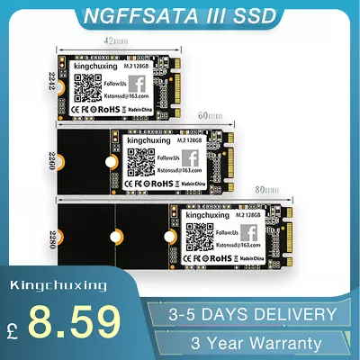 £13.46 • Buy Kingchuxing 128GB 256GB 512GB M.2 NGFF SATA III 2260 2242 2280 SSD PC Laptop UK
